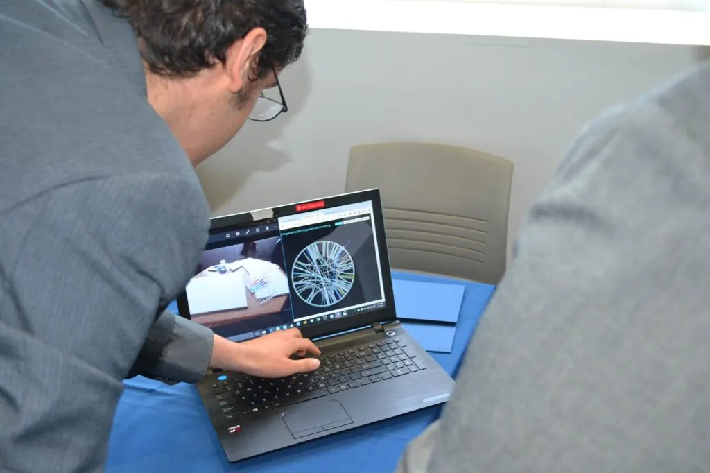 honors by contract student using computer