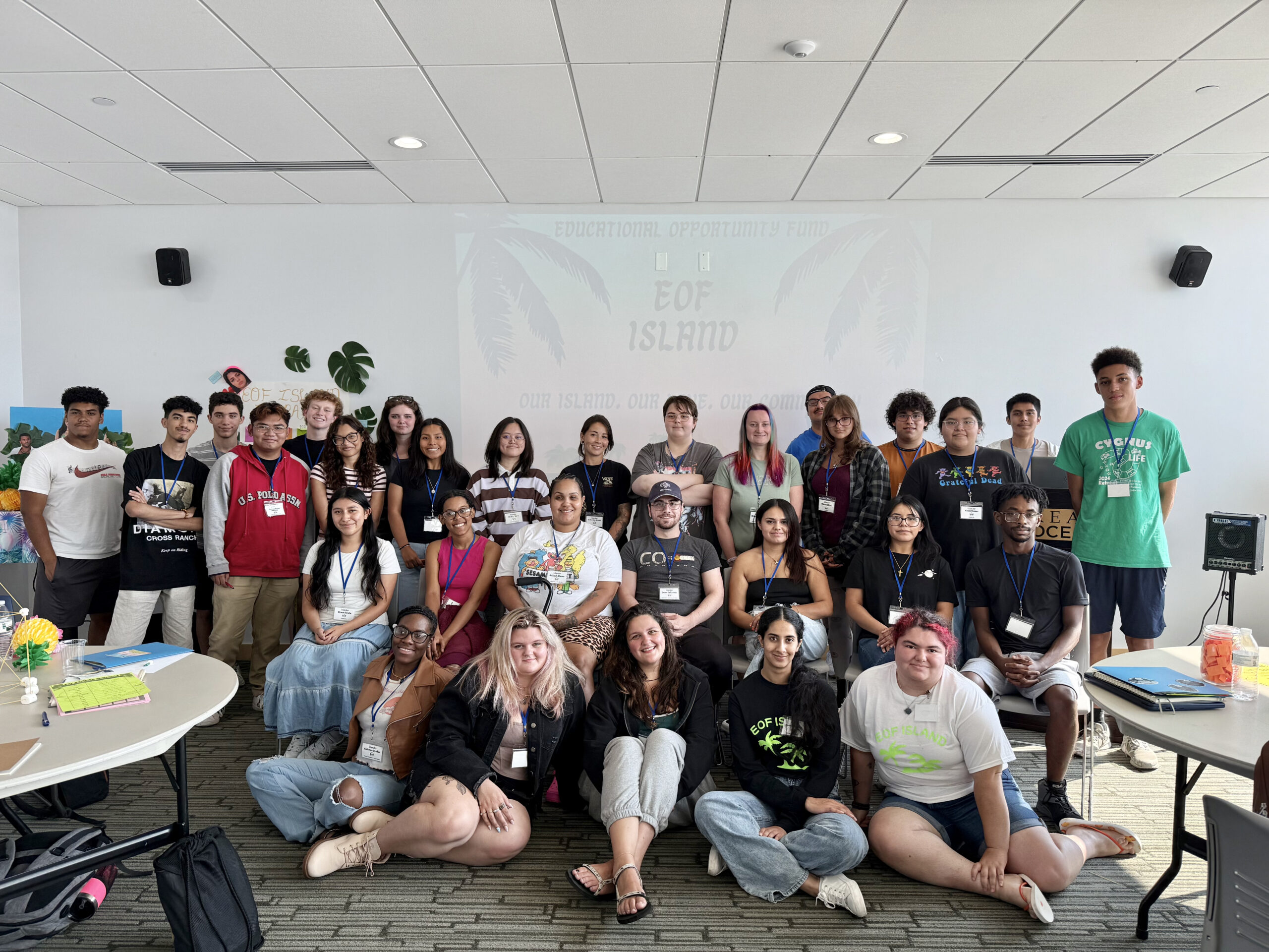 group photo of the new EOF at Ocean students