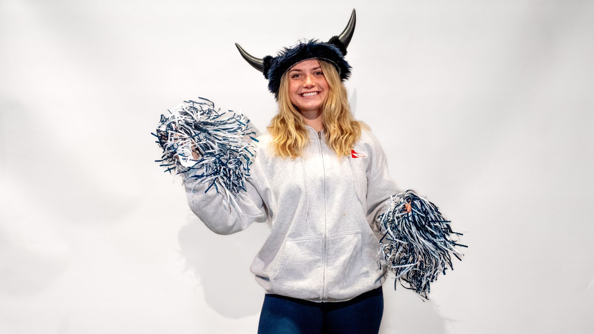 Student dressed up in viking attire for OCC