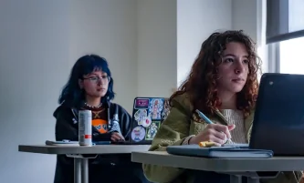 two students in class